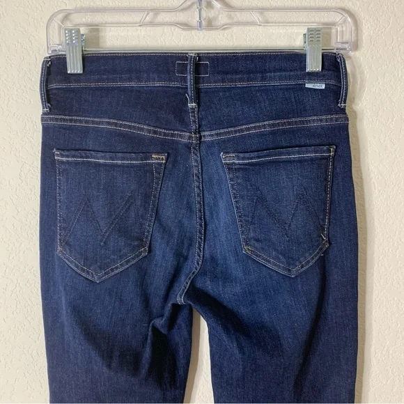 Mother Womens The Insider Crop Step Fray off limits blue 26